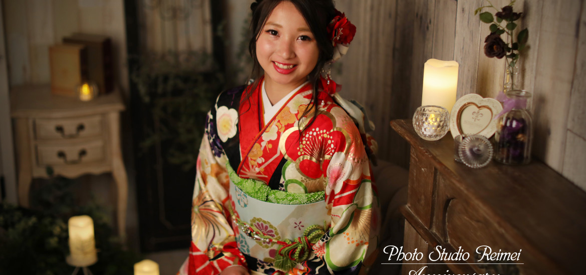 ❁成人式前撮り 朱赤 手毬と梅 レトロモダン❁ | スタジオれいめいブログ